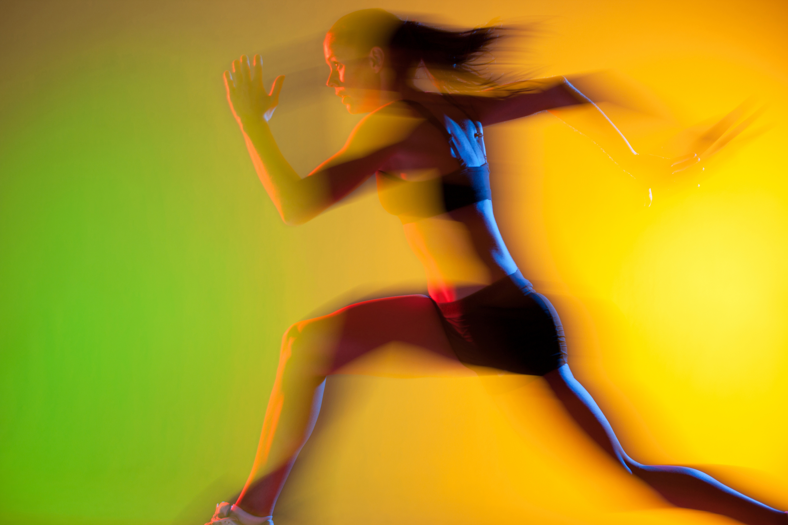 Blurred View Of Athlete Running